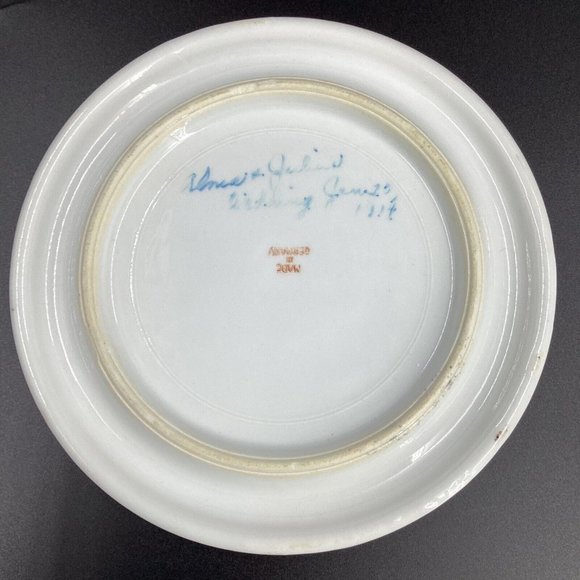 Antique Three Crown China Germany Teapot Trivet Ceramic Porcelain Floral Rose - Picture 3 of 9